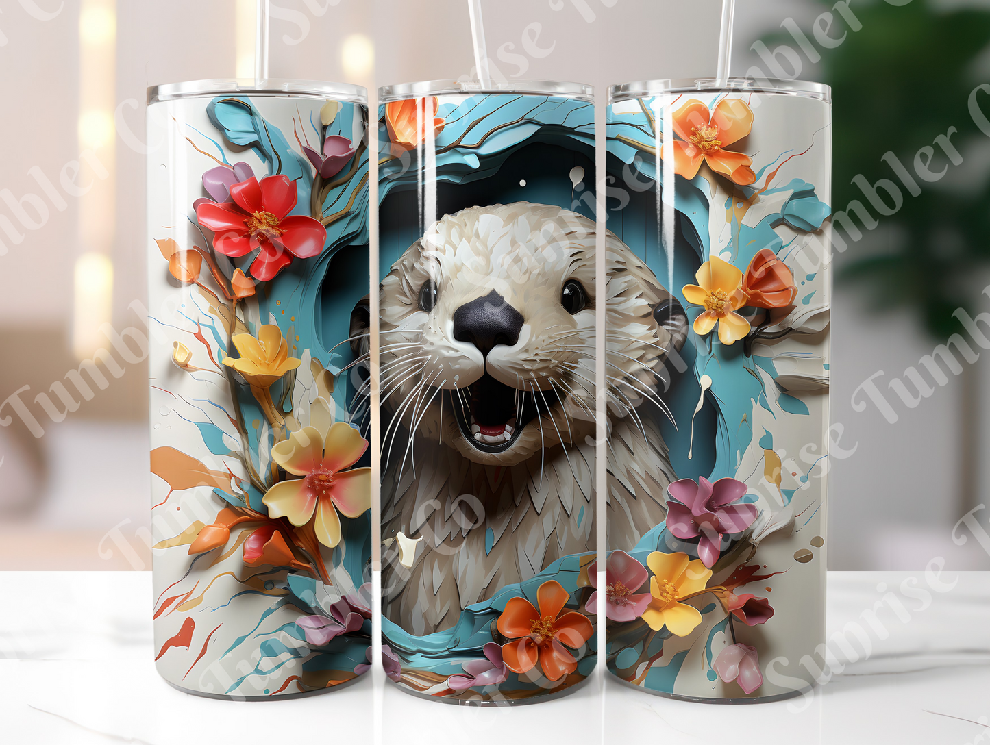 Otter Variety - 20 oz and 30 oz Tumbler (Glow In The Dark Option Available)