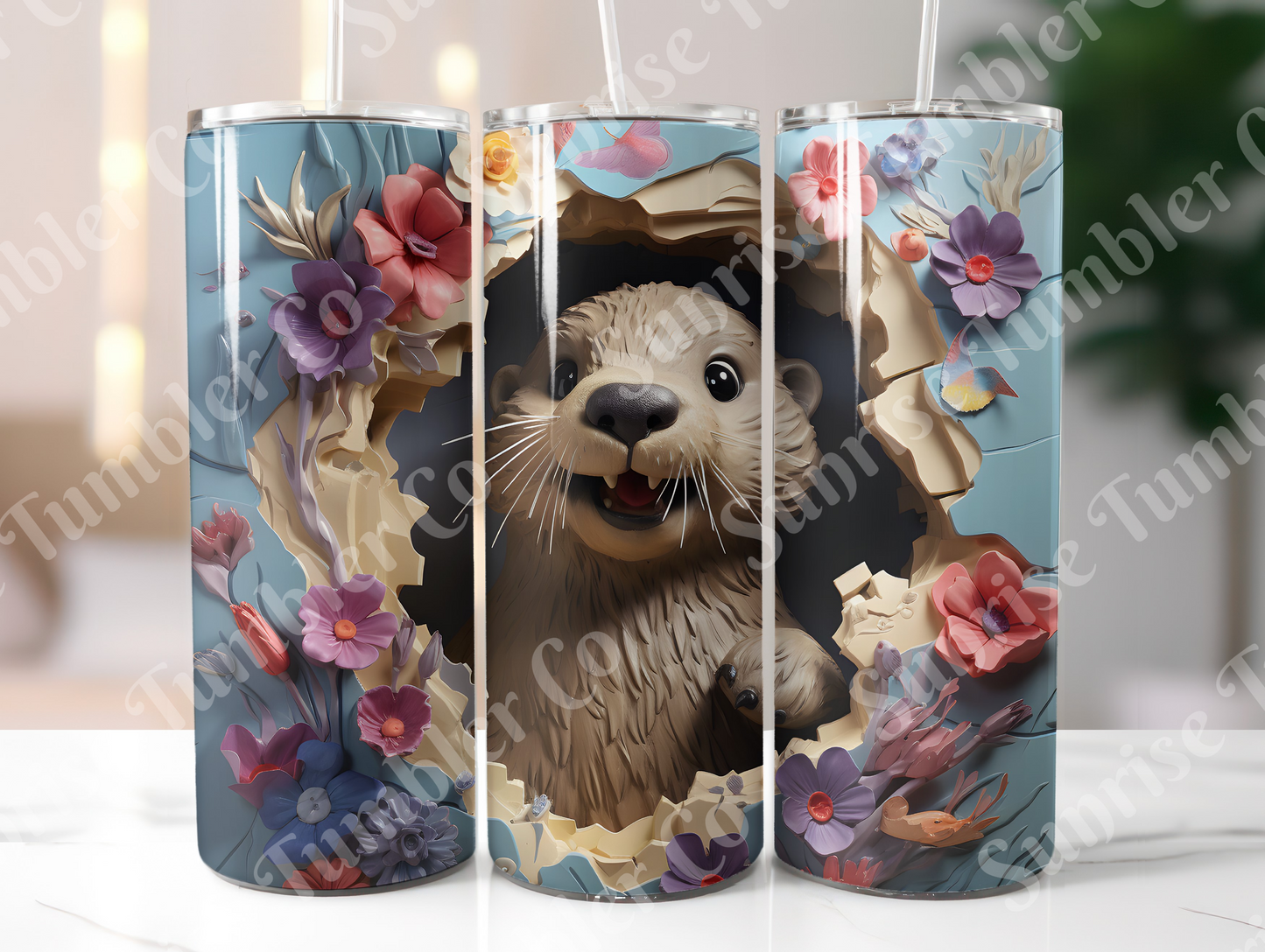 Otter Variety - 20 oz and 30 oz Tumbler (Glow In The Dark Option Available)