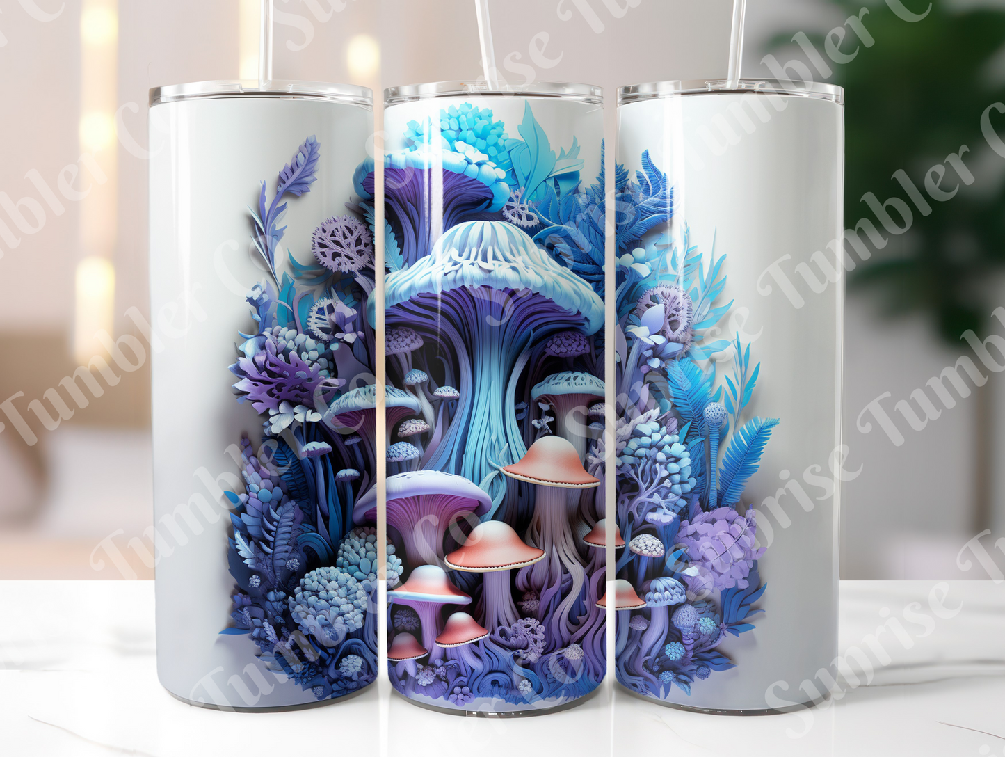 Mushroom Variety Part 1 - 20oz and 30oz Tumblers (Glow In The Dark Green And Blue Available)