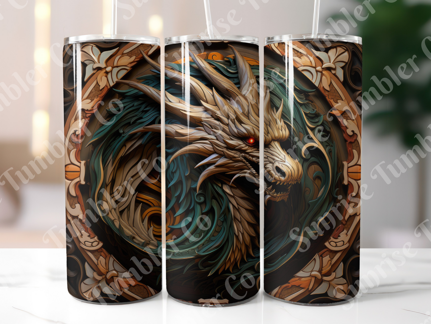 Dragon Variety Part 1 - 20oz and 30oz Tumblers (Glow In The Dark Green And Blue Available)