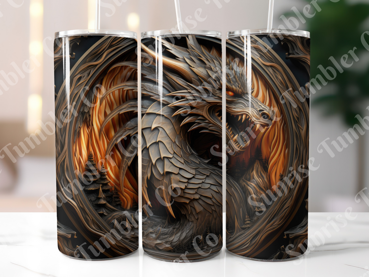 Dragon Variety Part 1 - 20oz and 30oz Tumblers (Glow In The Dark Green And Blue Available)