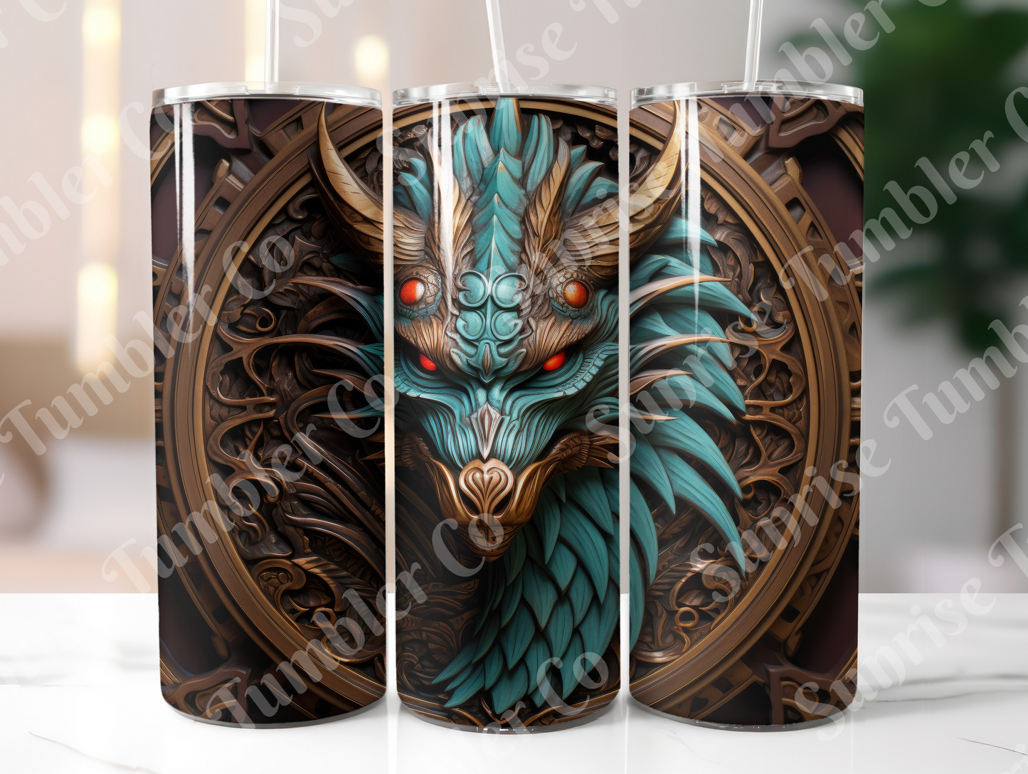 Dragon Variety Part 1 - 20oz and 30oz Tumblers (Glow In The Dark Green And Blue Available)