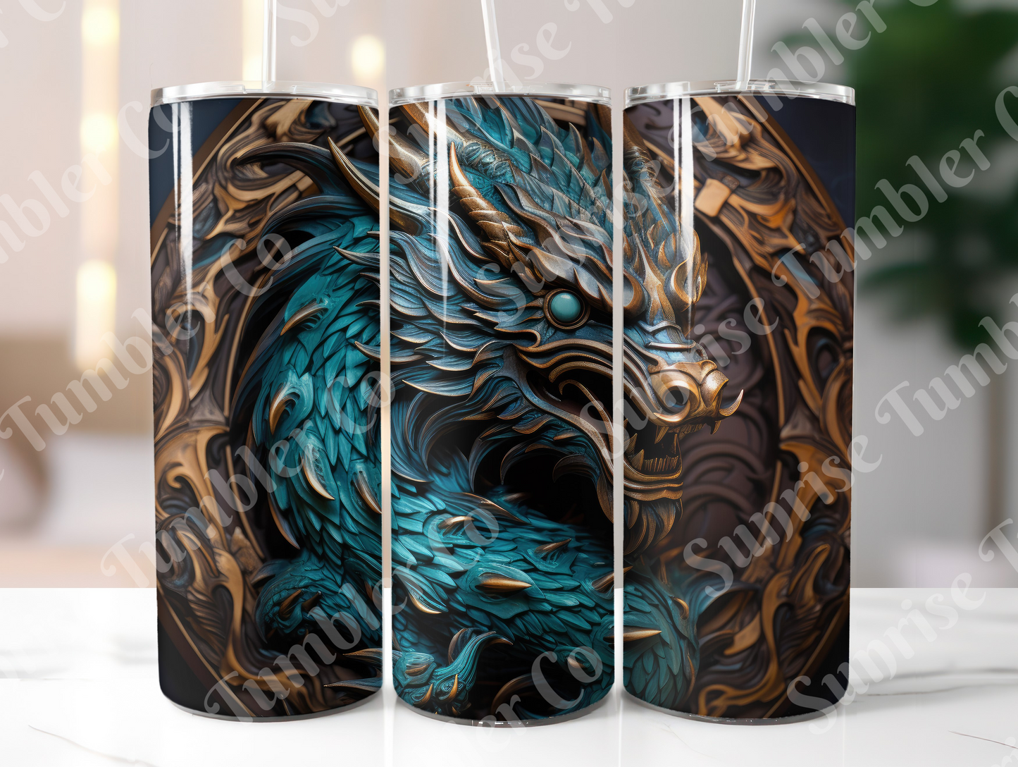Dragon Variety Part 1 - 20oz and 30oz Tumblers (Glow In The Dark Green And Blue Available)