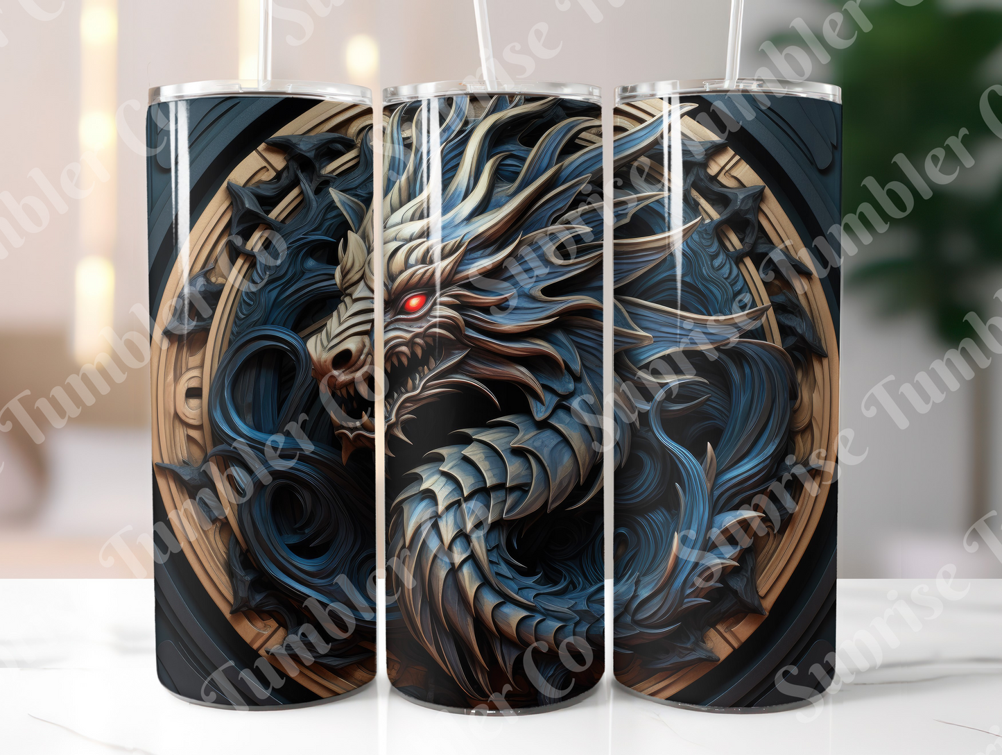 Dragon Variety Part 1 - 20oz and 30oz Tumblers (Glow In The Dark Green And Blue Available)