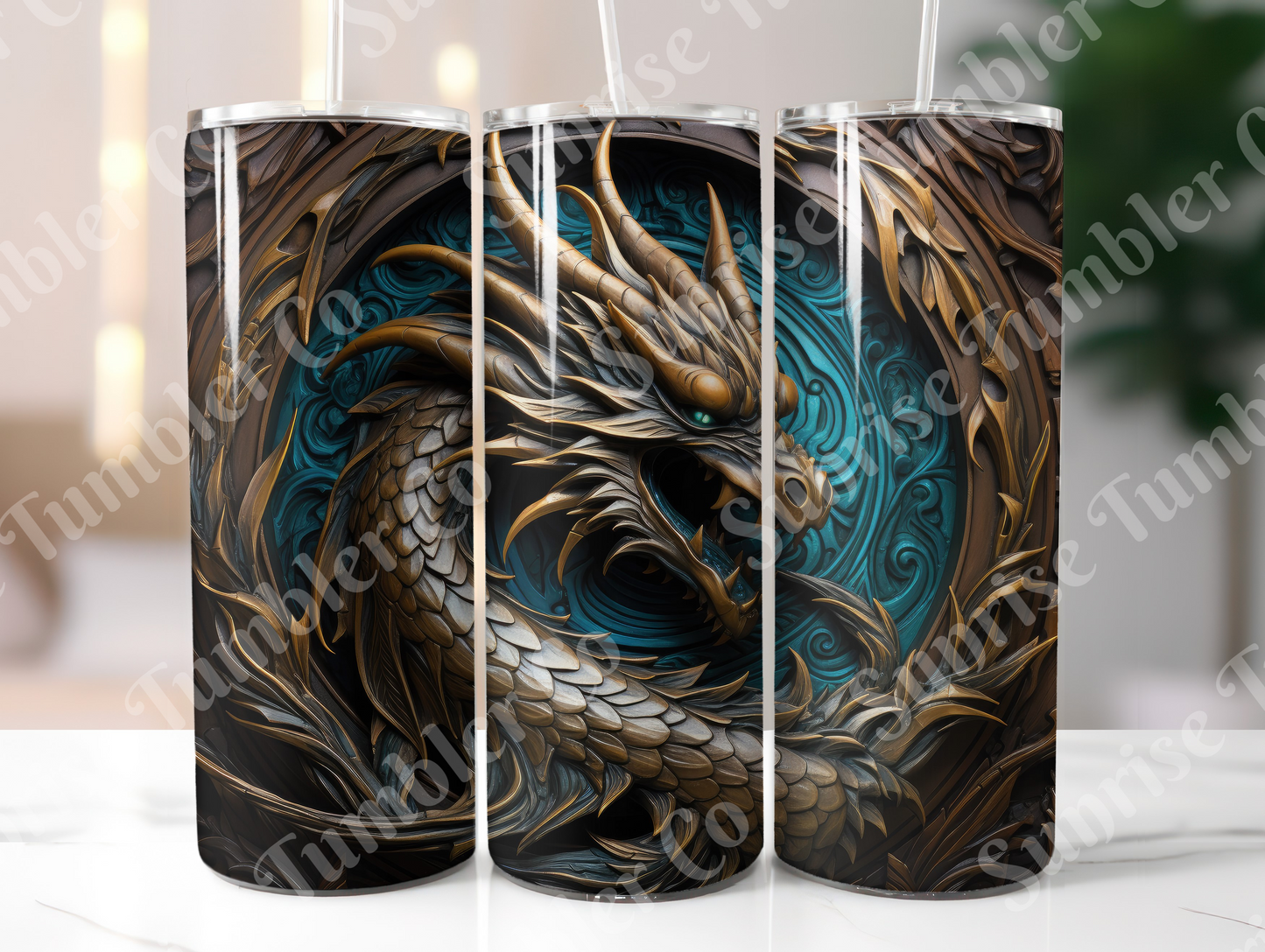 Dragon Variety Part 1 - 20oz and 30oz Tumblers (Glow In The Dark Green And Blue Available)