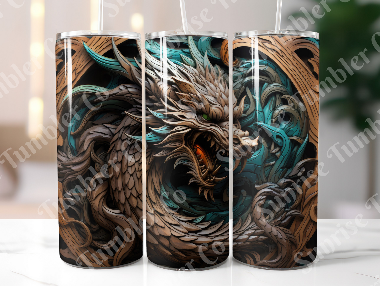 Dragon Variety Part 1 - 20oz and 30oz Tumblers (Glow In The Dark Green And Blue Available)