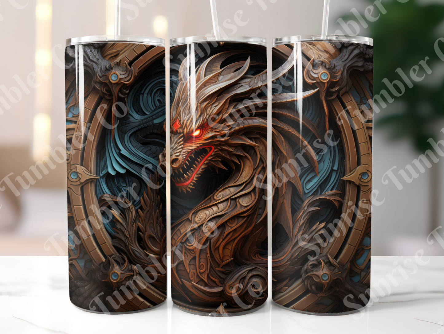 Dragon Variety Part 1 - 20oz and 30oz Tumblers (Glow In The Dark Green And Blue Available)