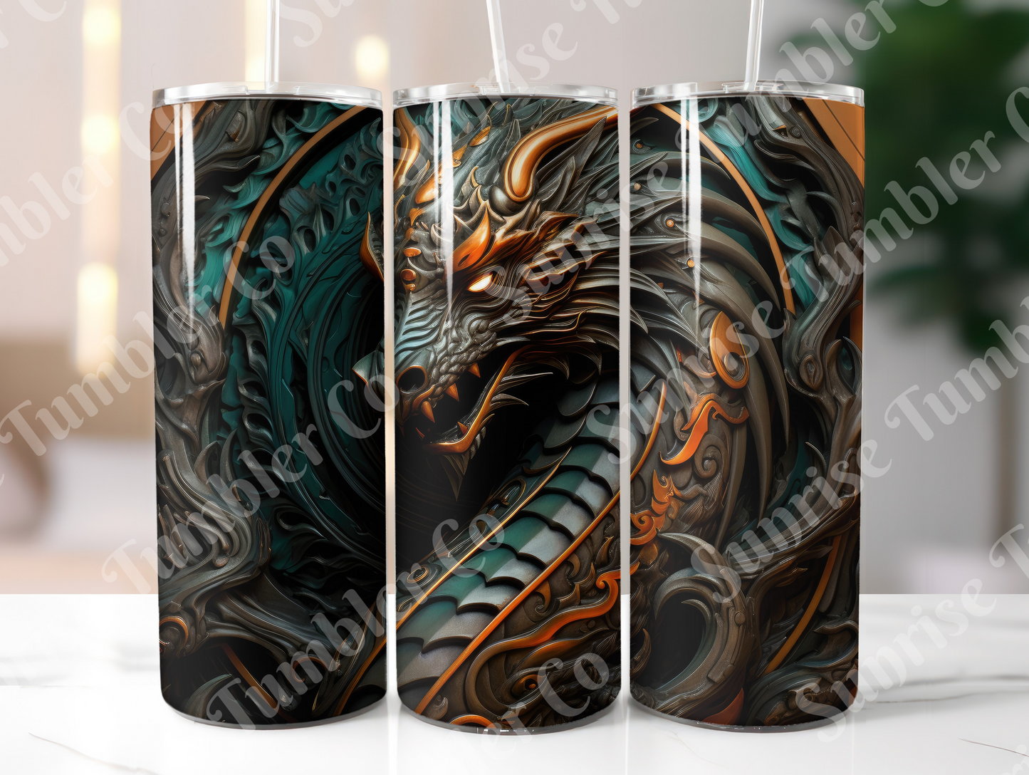Dragon Variety Part 1 - 20oz and 30oz Tumblers (Glow In The Dark Green And Blue Available)