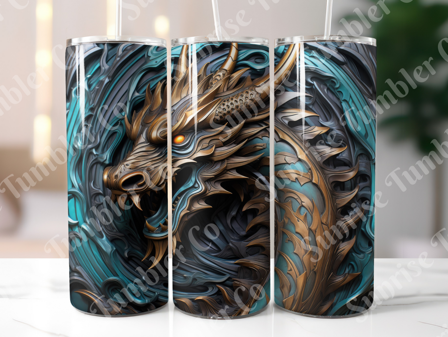 Dragon Variety Part 1 - 20oz and 30oz Tumblers (Glow In The Dark Green And Blue Available)