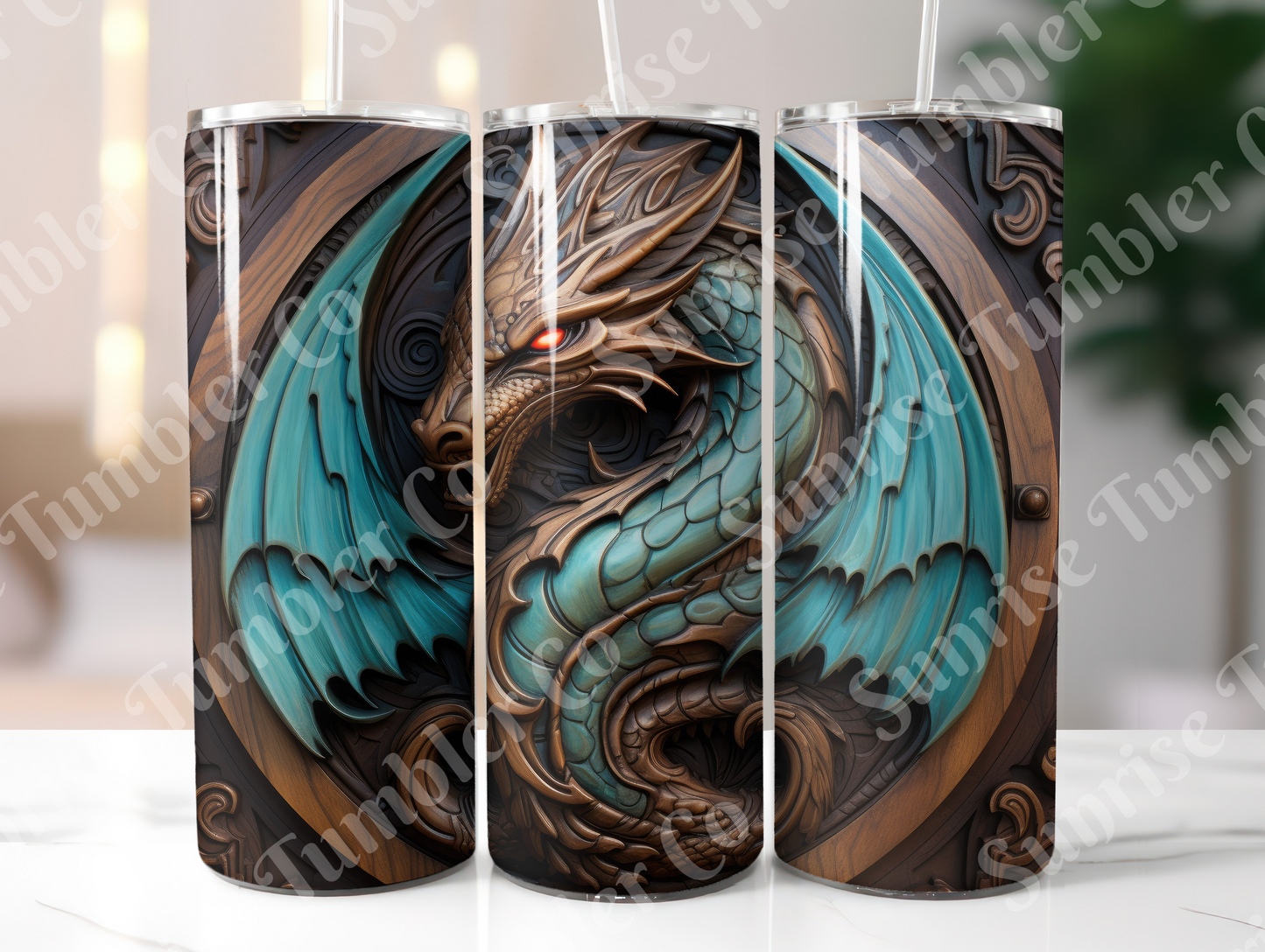 Dragon Variety Part 1 - 20oz and 30oz Tumblers (Glow In The Dark Green And Blue Available)