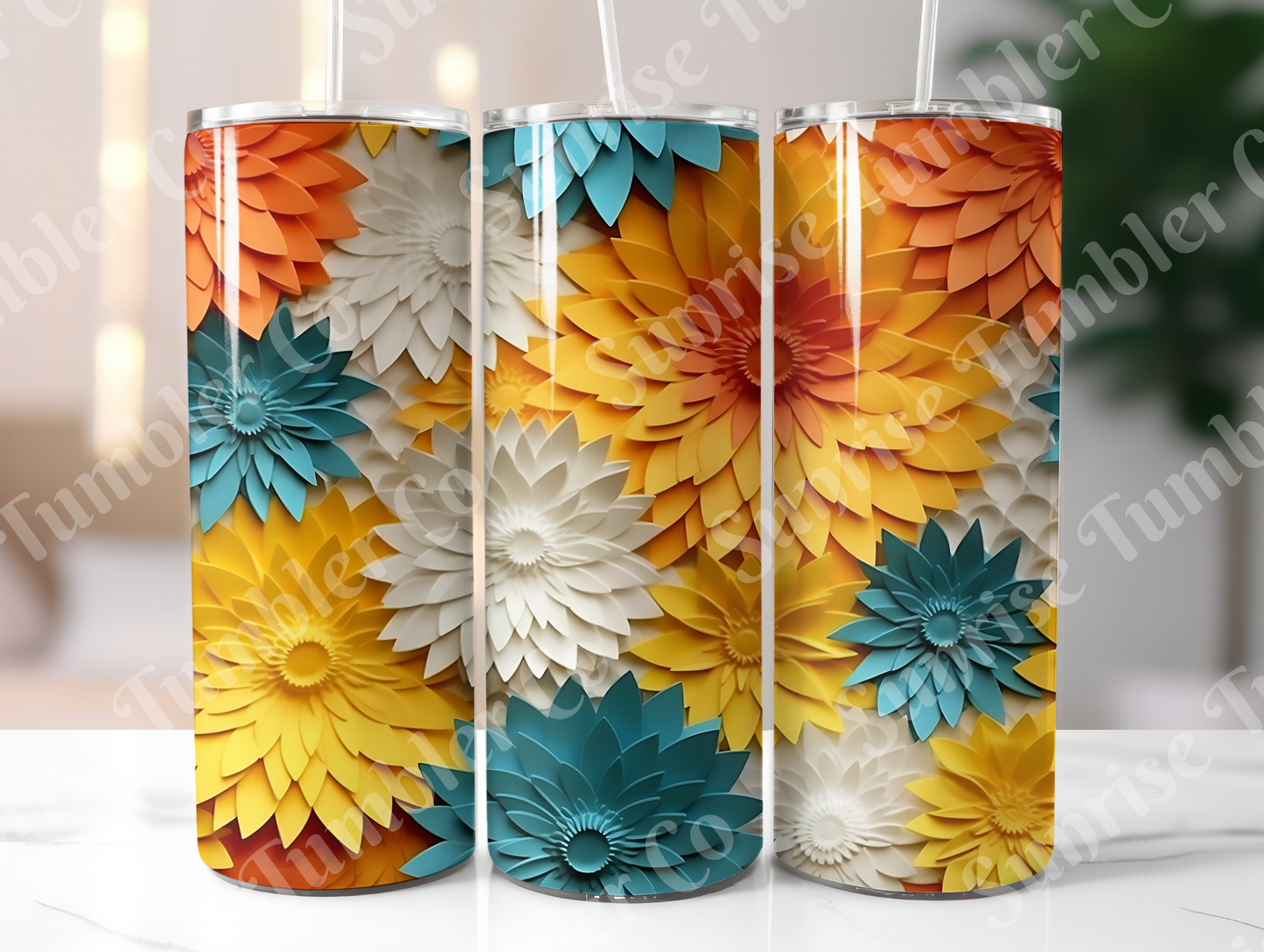 Sunflower Variety Part 1 - 20oz and 30oz Tumblers (Glow In The Dark Green And Blue Available)