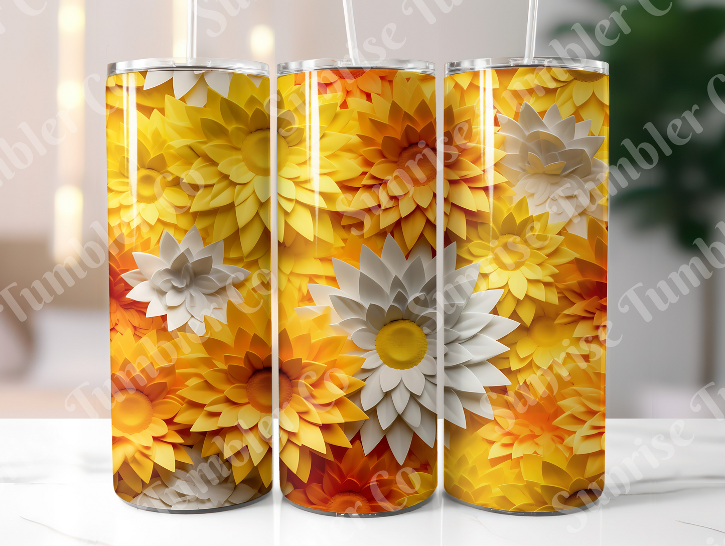 Sunflower Variety Part 1 - 20oz and 30oz Tumblers (Glow In The Dark Green And Blue Available)