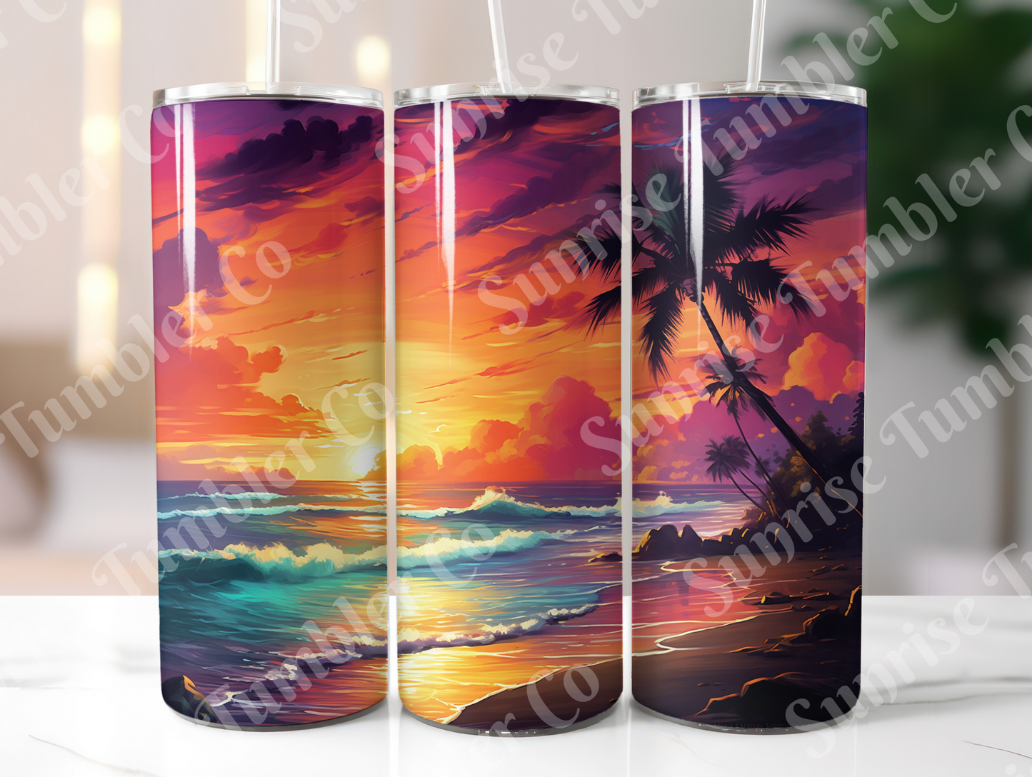 Sunsets Variety Part 1 - 20oz and 30oz Tumblers (Glow In The Dark Green And Blue Available)