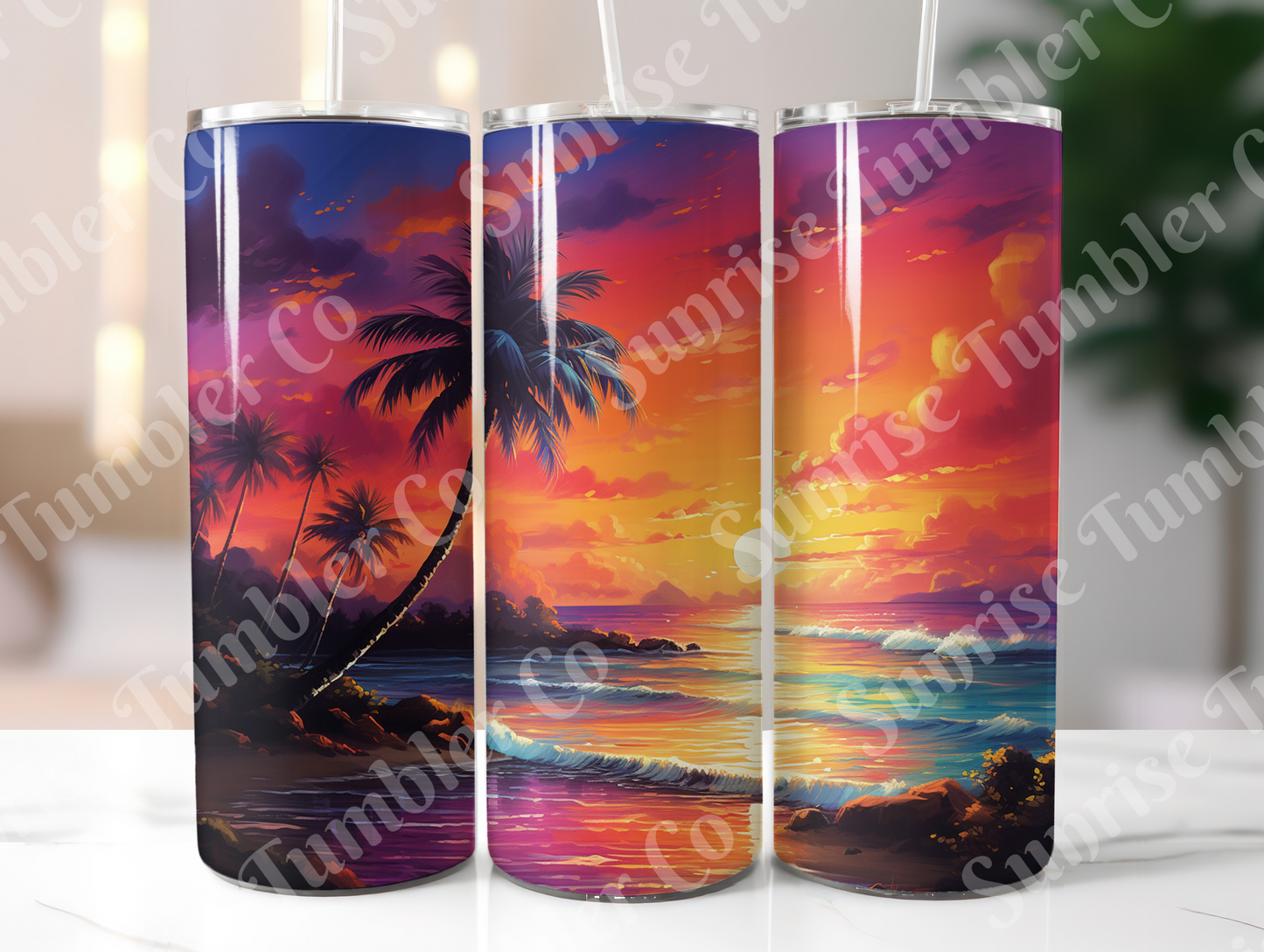 Sunsets Variety Part 1 - 20oz and 30oz Tumblers (Glow In The Dark Green And Blue Available)