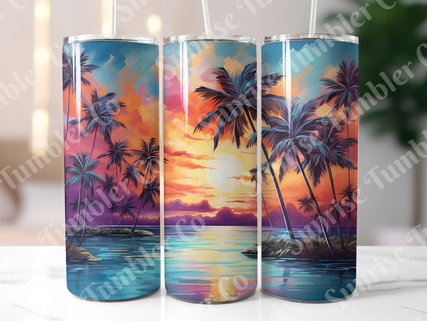 Sunsets Variety Part 1 - 20oz and 30oz Tumblers (Glow In The Dark Green And Blue Available)