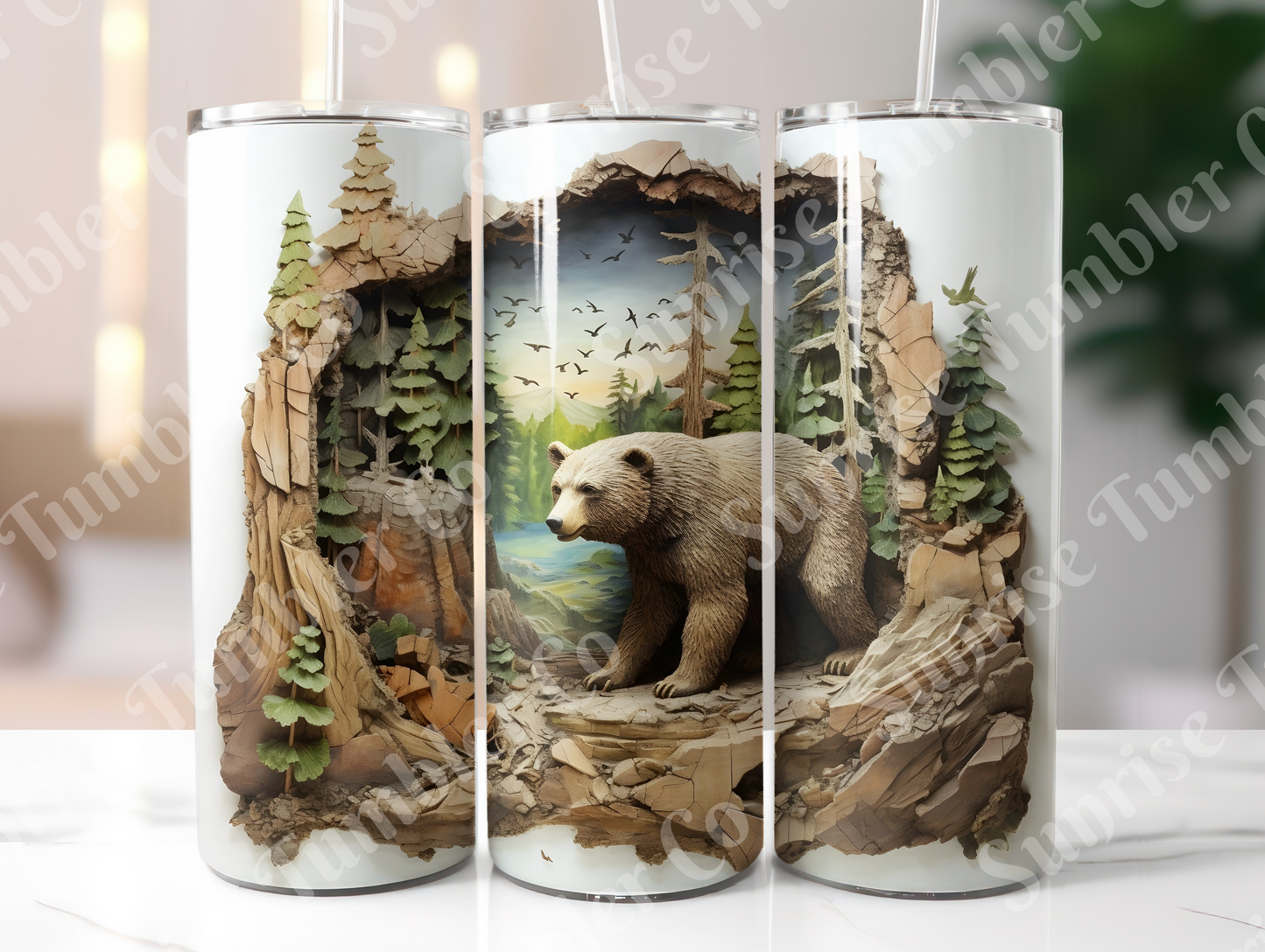 Bear Variety - 20oz and 30oz Tumblers (Glow In The Dark Green And Blue Available)