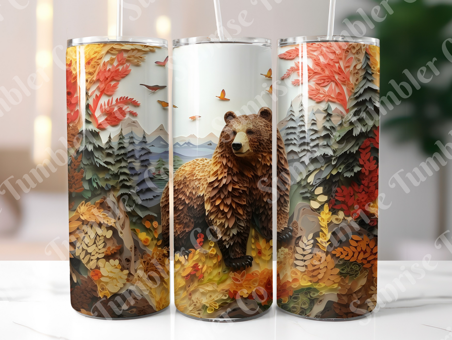 Bear Variety - 20oz and 30oz Tumblers (Glow In The Dark Green And Blue Available)