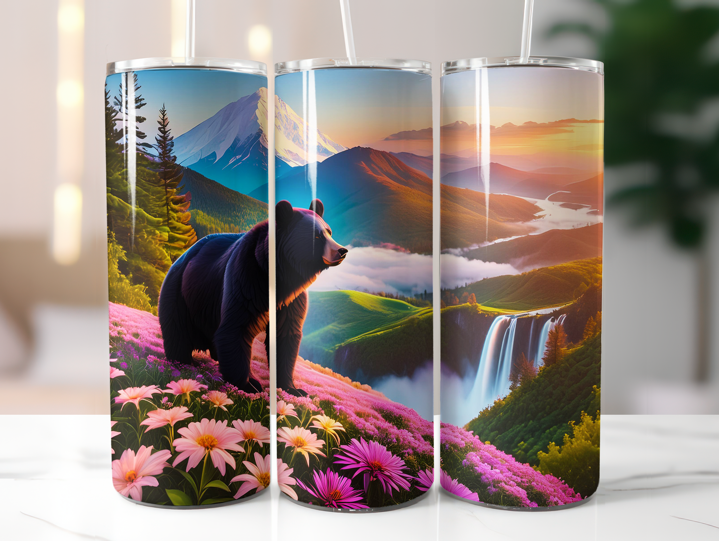 Bear Variety - 20oz and 30oz Tumblers (Glow In The Dark Green And Blue Available)