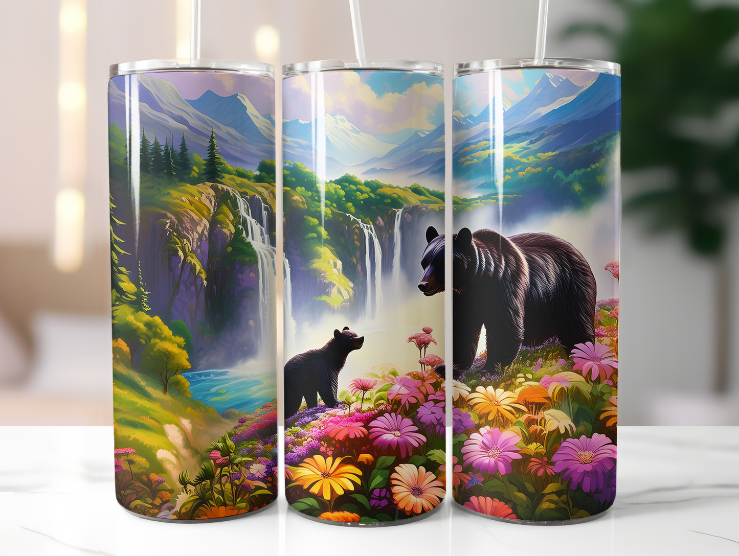 Bear Variety - 20oz and 30oz Tumblers (Glow In The Dark Green And Blue Available)