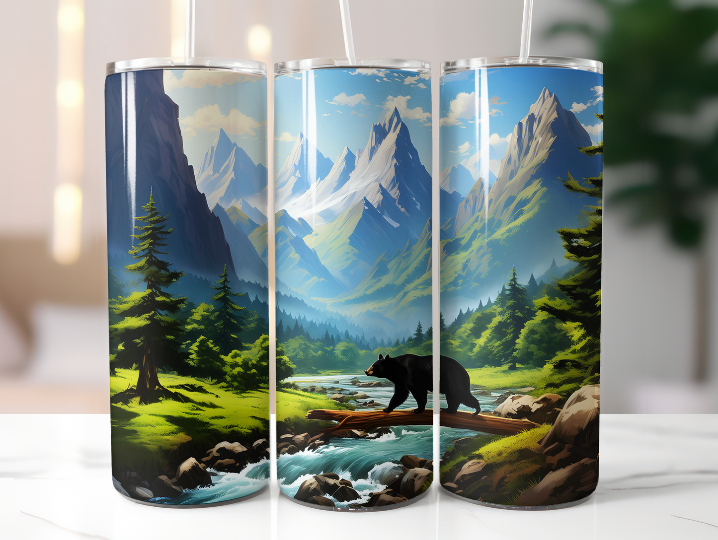Bear Variety - 20oz and 30oz Tumblers (Glow In The Dark Green And Blue Available)