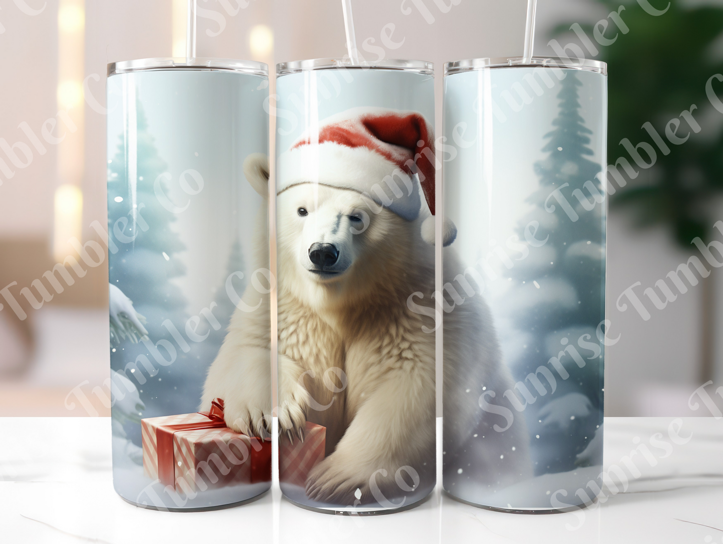 Polar Bear Variety - 20oz and 30oz Tumblers (Glow In The Dark Green And Blue Available)
