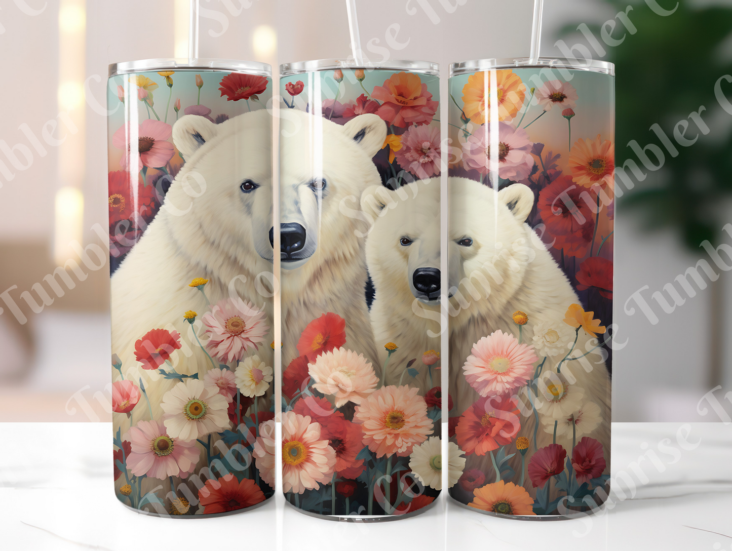 Polar Bear Variety - 20oz and 30oz Tumblers (Glow In The Dark Green And Blue Available)