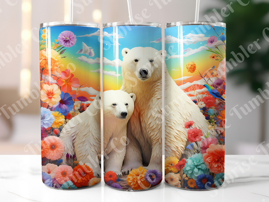 Polar Bear Variety - 20oz and 30oz Tumblers (Glow In The Dark Green And Blue Available)
