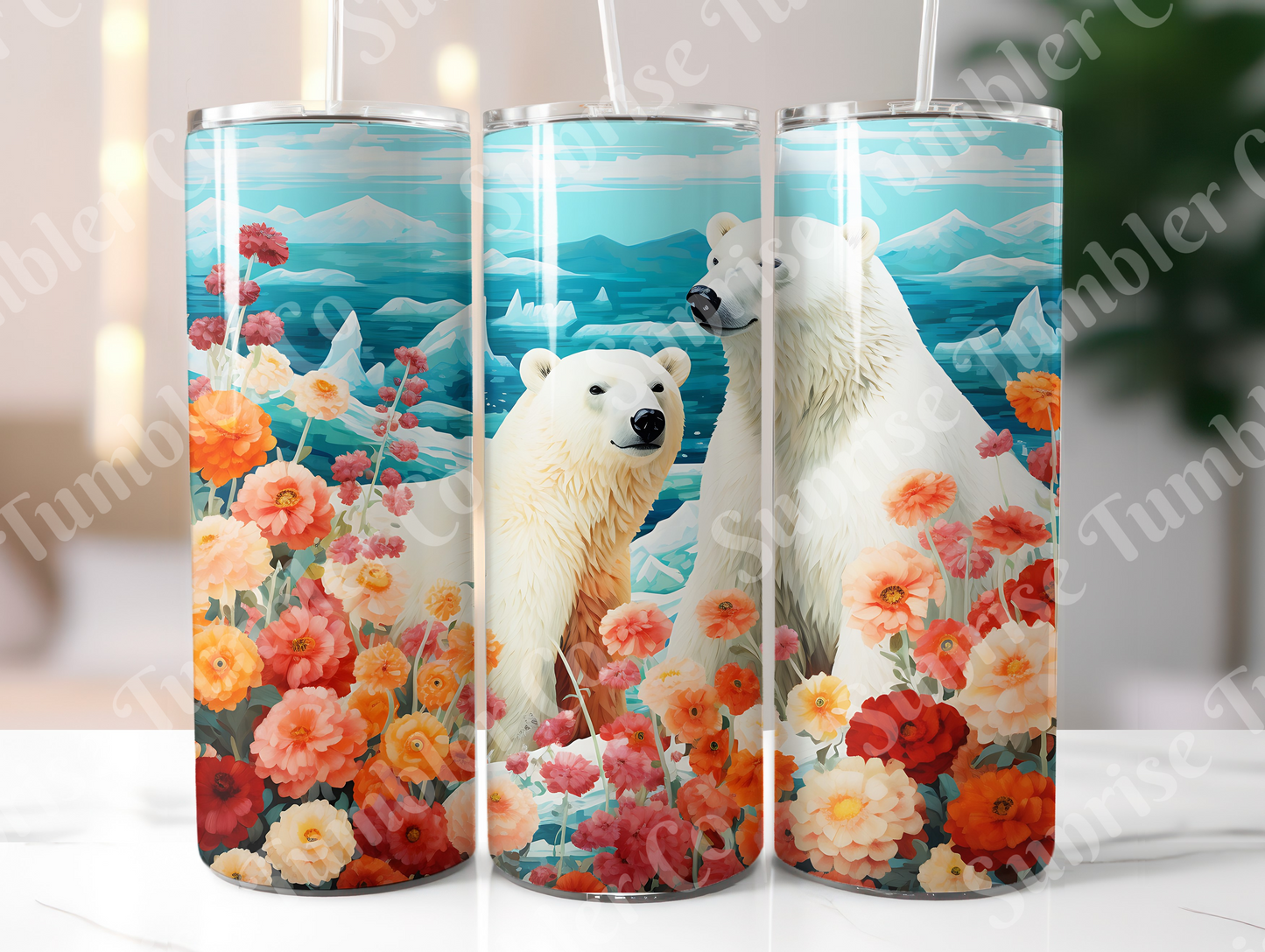 Polar Bear Variety - 20oz and 30oz Tumblers (Glow In The Dark Green And Blue Available)