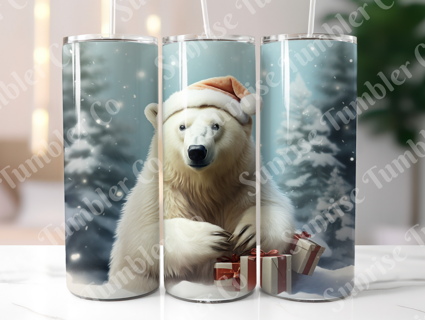 Polar Bear Variety - 20oz and 30oz Tumblers (Glow In The Dark Green And Blue Available)