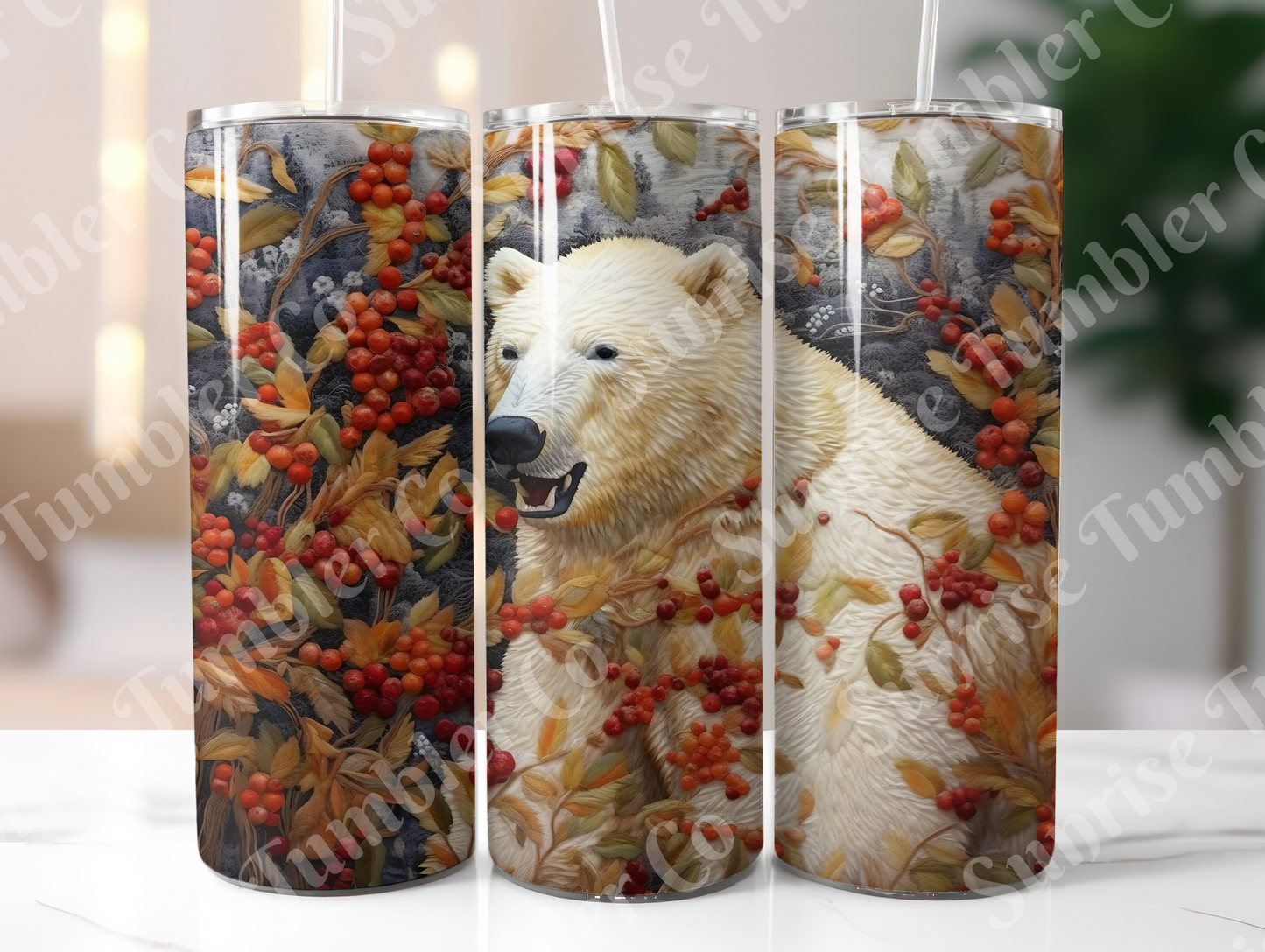 Polar Bear Variety - 20oz and 30oz Tumblers (Glow In The Dark Green And Blue Available)