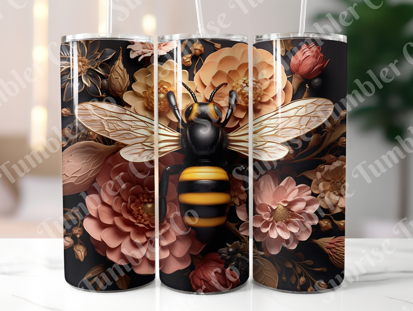 Bee Variety - 20oz and 30oz Tumblers (Glow In The Dark Green And Blue Available)