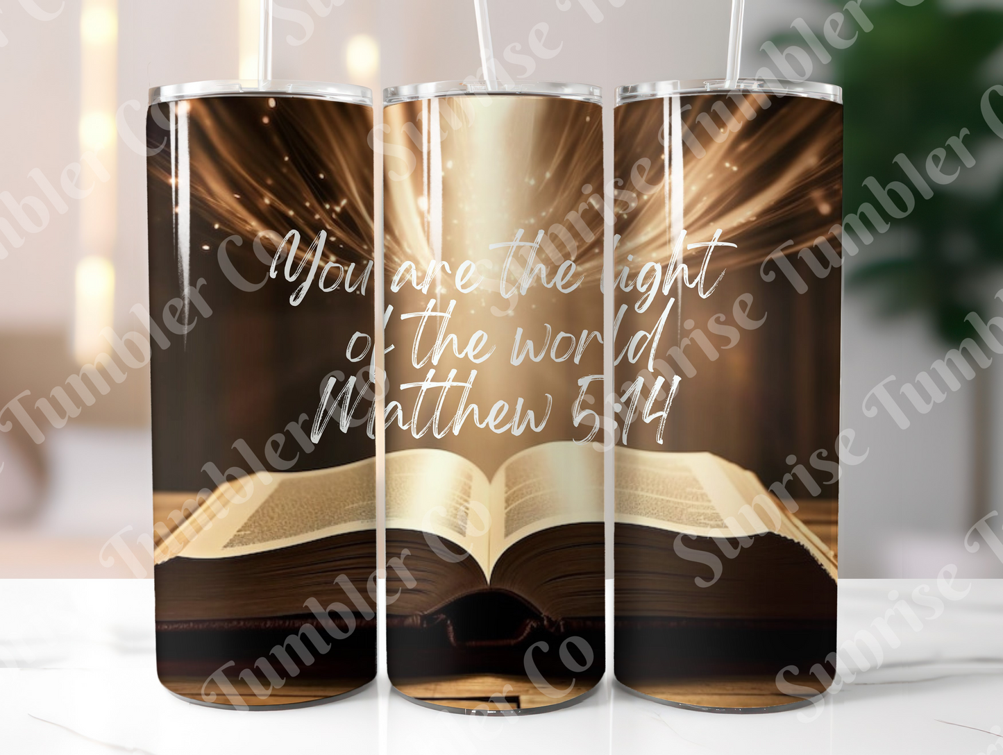 Bible Verses Variety Part 1 - 20 oz or 30 oz Tumbler (Glow In The Dark Option Available)
