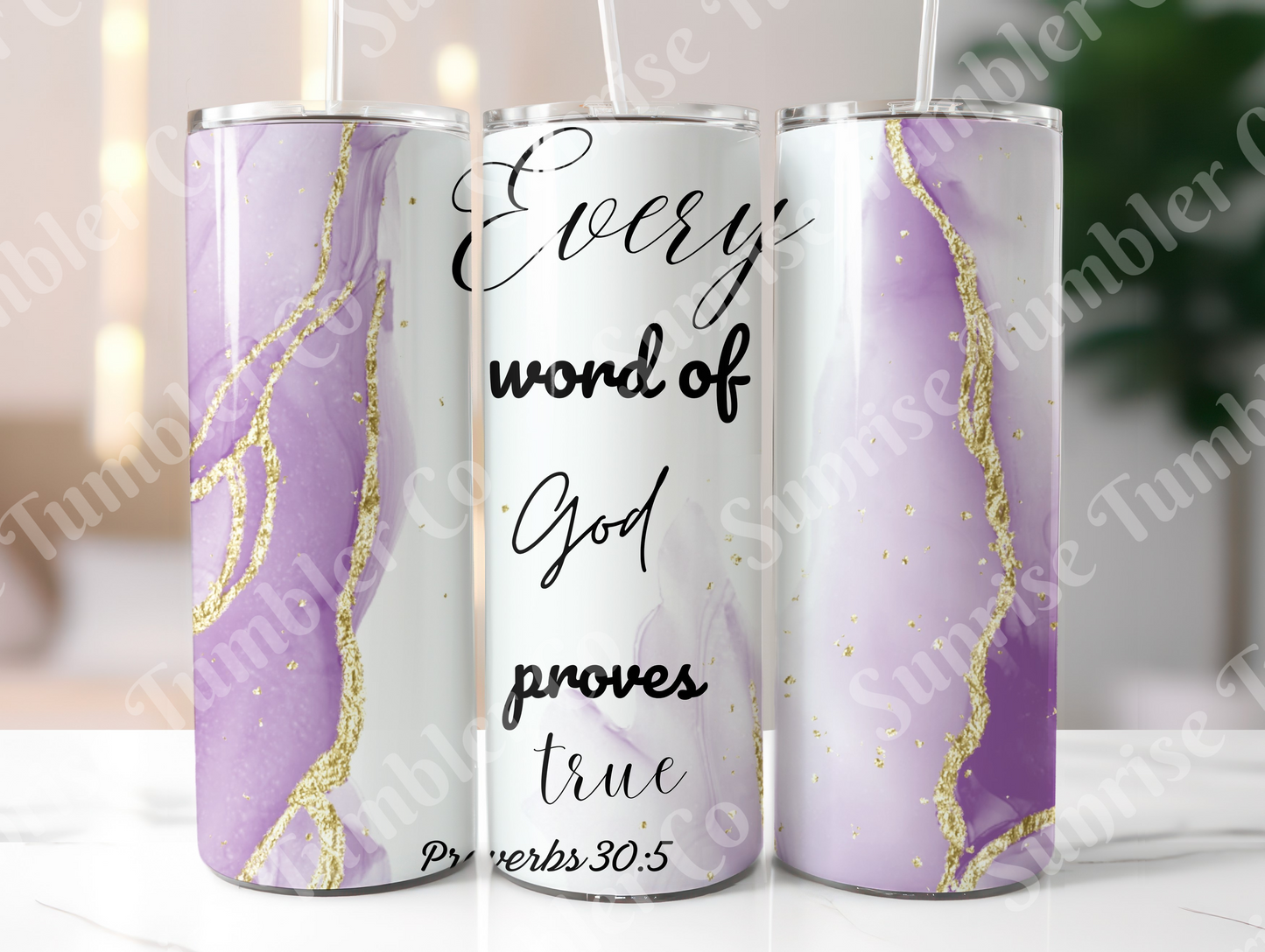 Bible Verses Variety Part 1 - 20 oz or 30 oz Tumbler (Glow In The Dark Option Available)