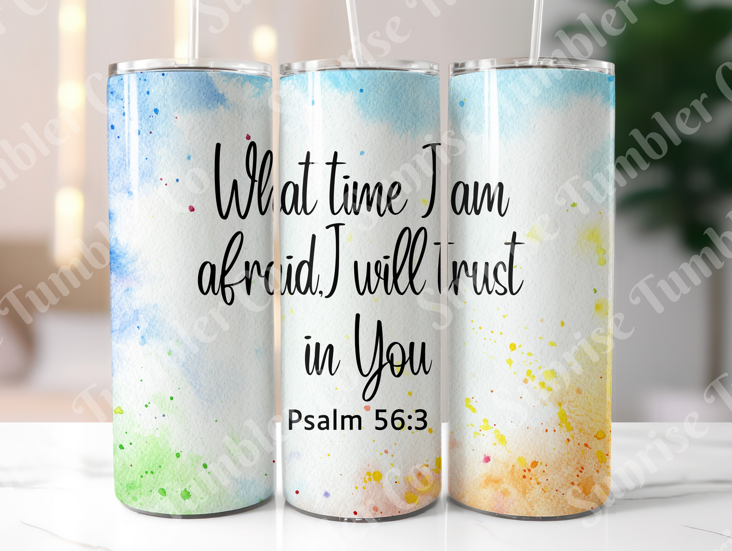 Bible Verses Variety Part 1 - 20 oz or 30 oz Tumbler (Glow In The Dark Option Available)