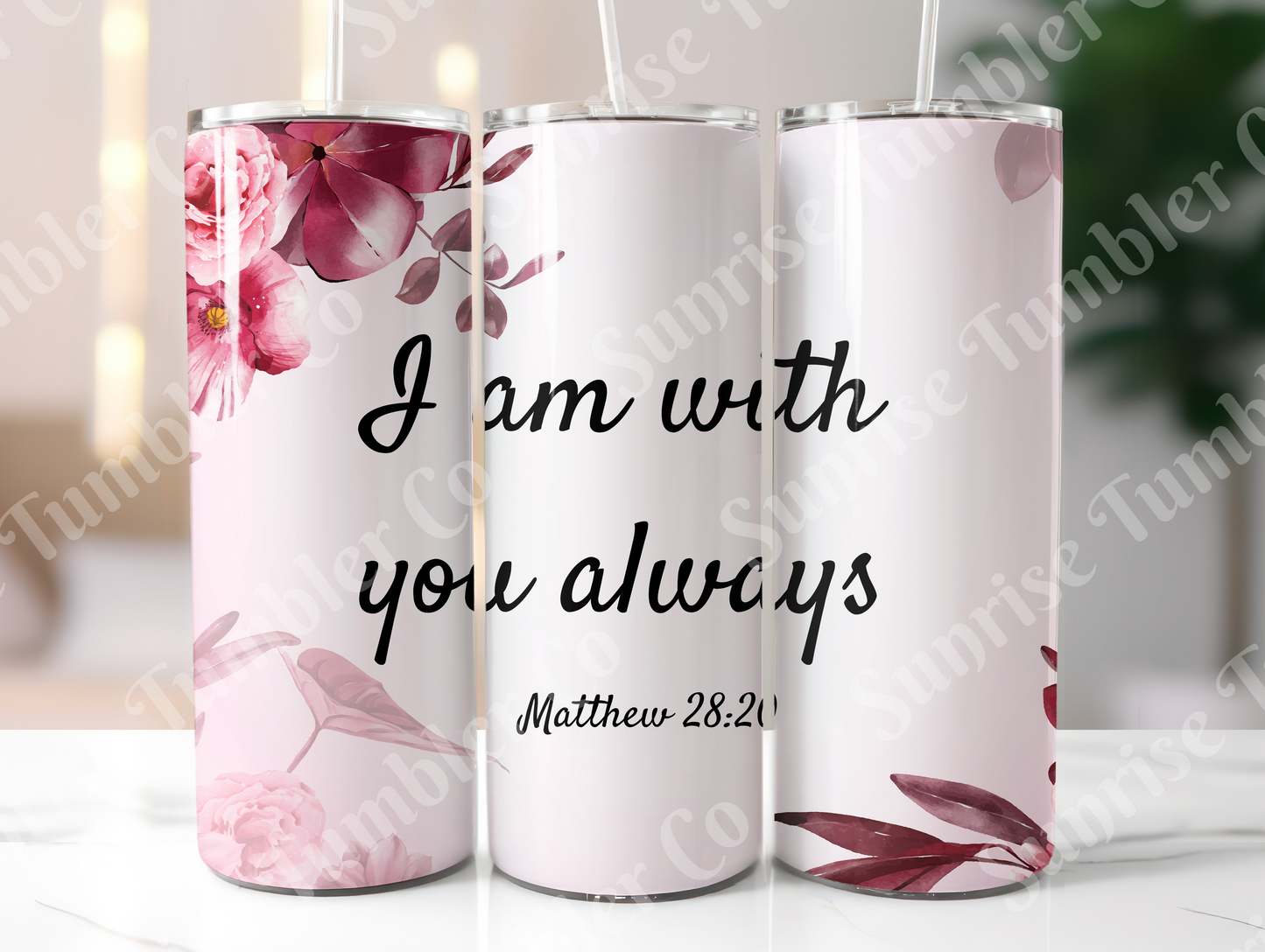 Bible Verses Variety Part 1 - 20 oz or 30 oz Tumbler (Glow In The Dark Option Available)