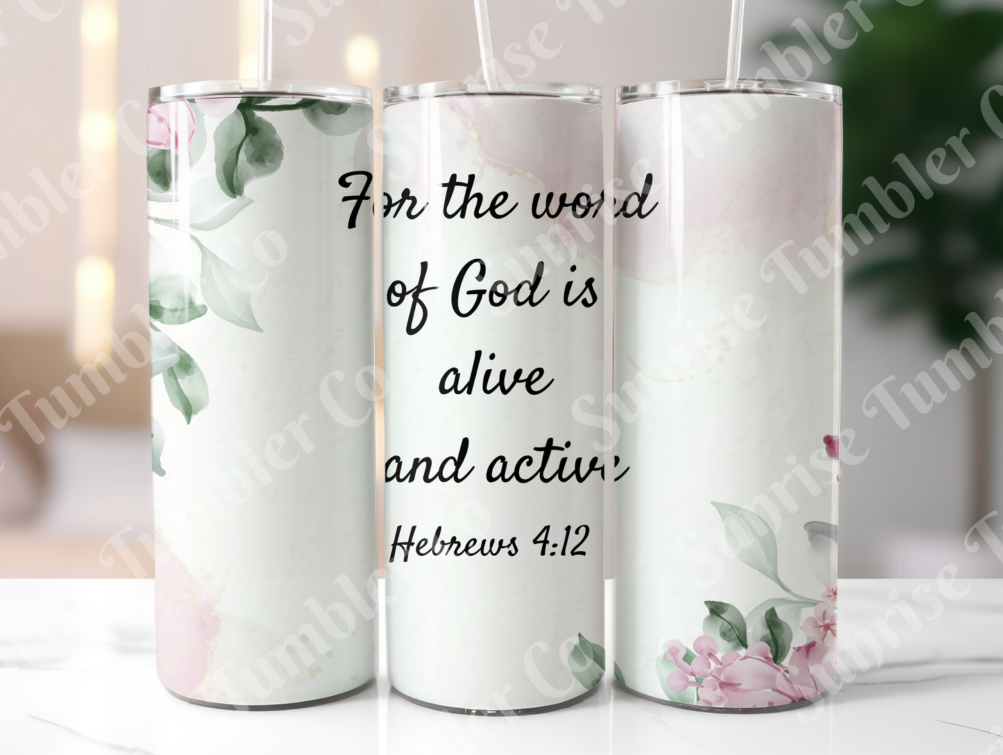 Bible Verses Variety Part 1 - 20 oz or 30 oz Tumbler (Glow In The Dark Option Available)