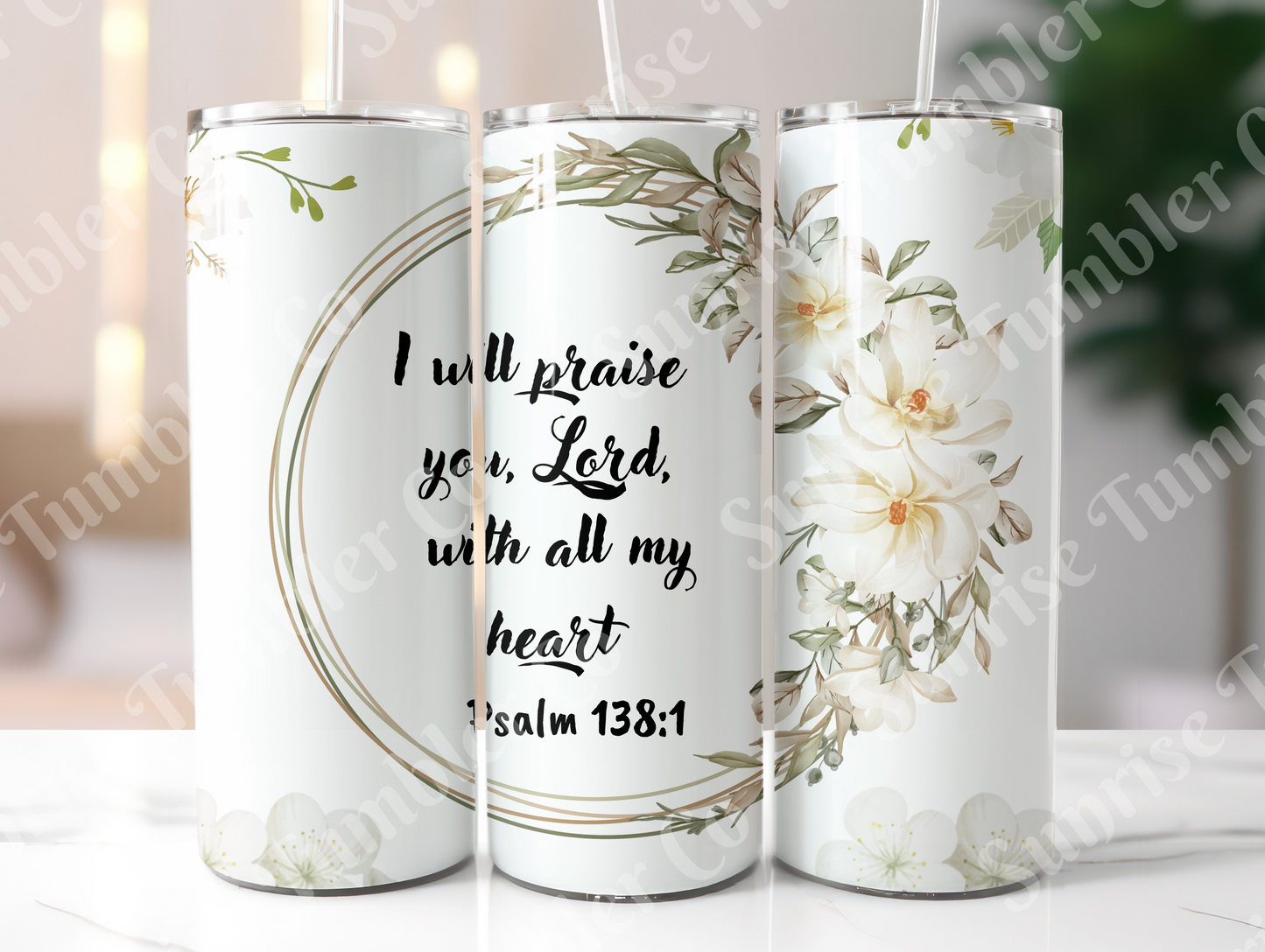 Bible Verses Variety Part 1 - 20 oz or 30 oz Tumbler (Glow In The Dark Option Available)