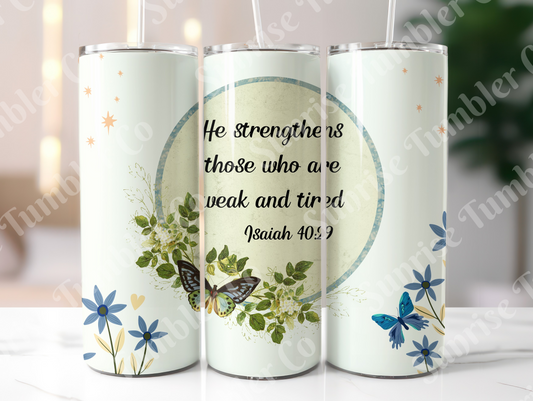 Bible Verses Variety Part 2 - 20 oz or 30 oz Tumbler (Glow In The Dark Option Available)