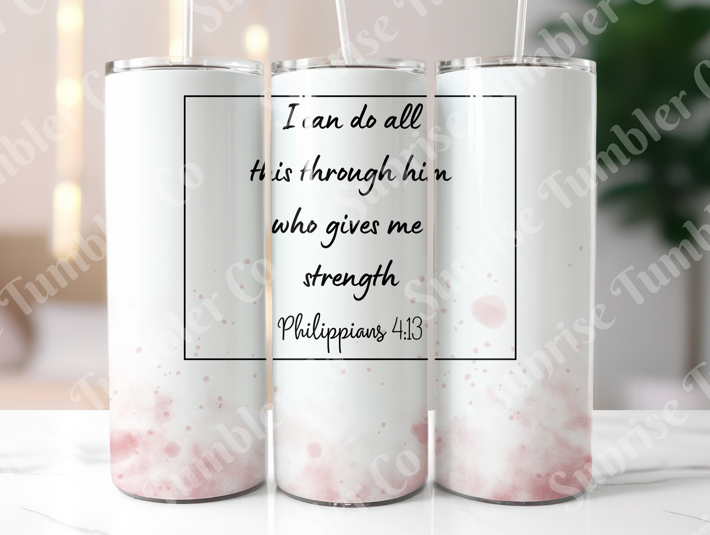 Bible Verses Variety Part 2 - 20 oz or 30 oz Tumbler (Glow In The Dark Option Available)