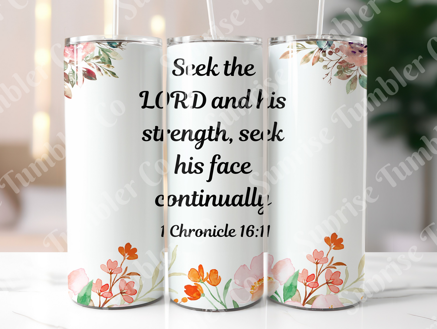 Bible Verses Variety Part 2 - 20 oz or 30 oz Tumbler (Glow In The Dark Option Available)