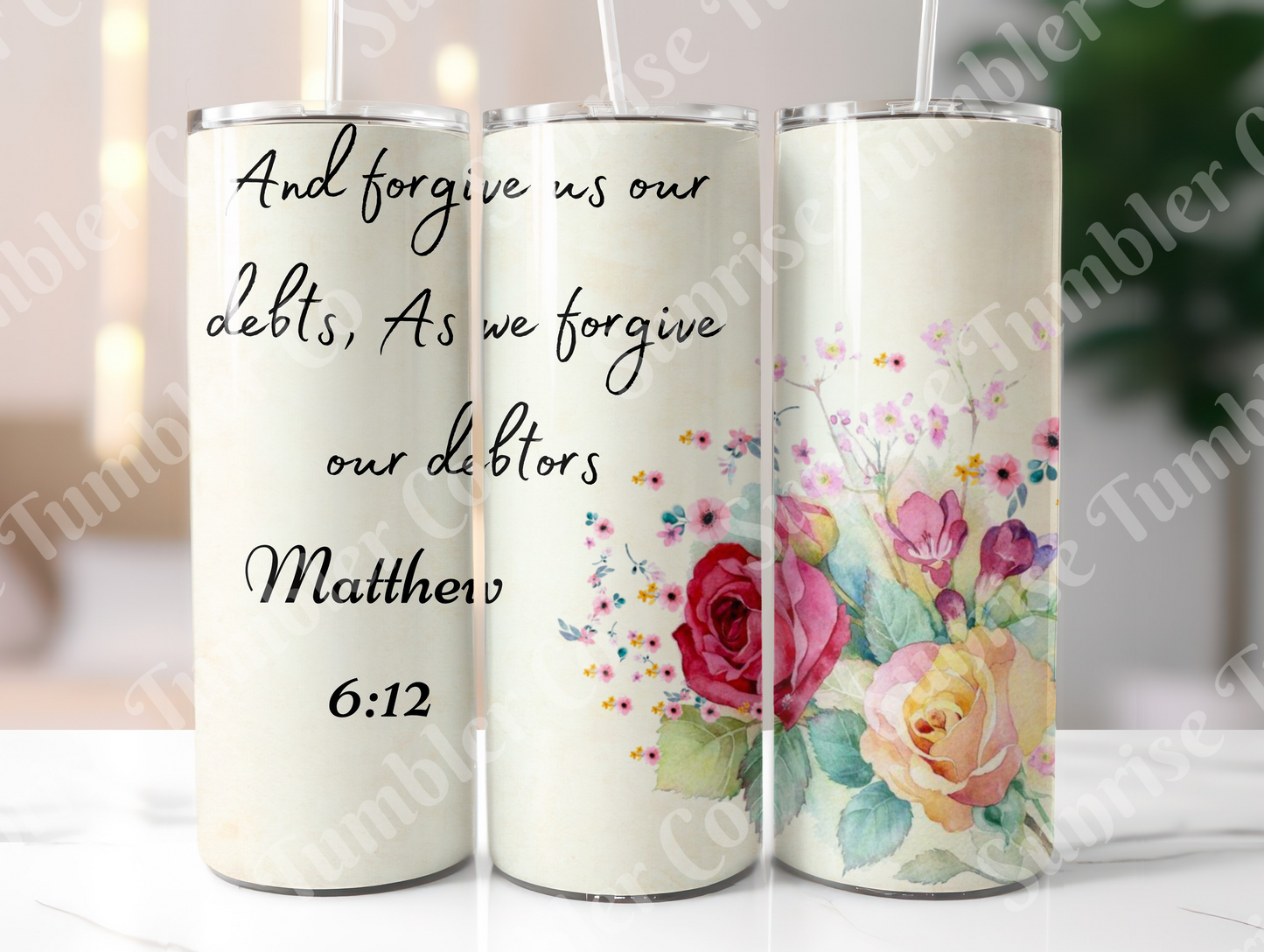 Bible Verses Variety Part 3 - 20 oz or 30 oz Tumbler (Glow In The Dark Option Available)