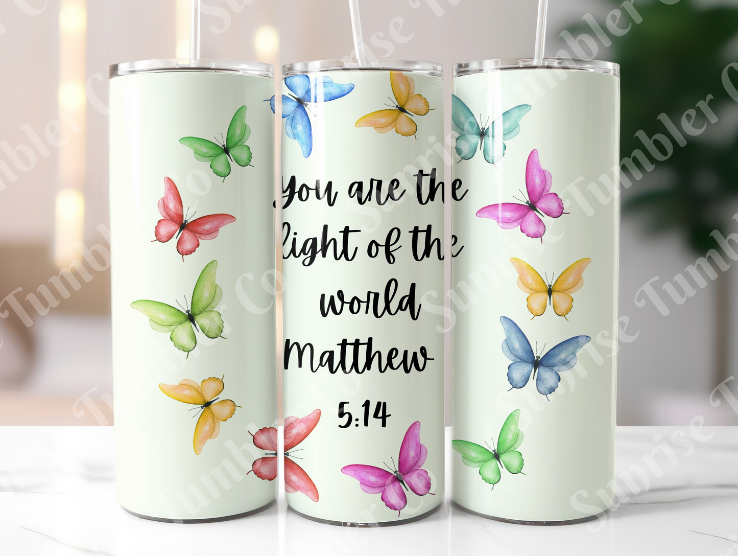 Bible Verses Variety Part 1 - 20 oz or 30 oz Tumbler (Glow In The Dark Option Available)