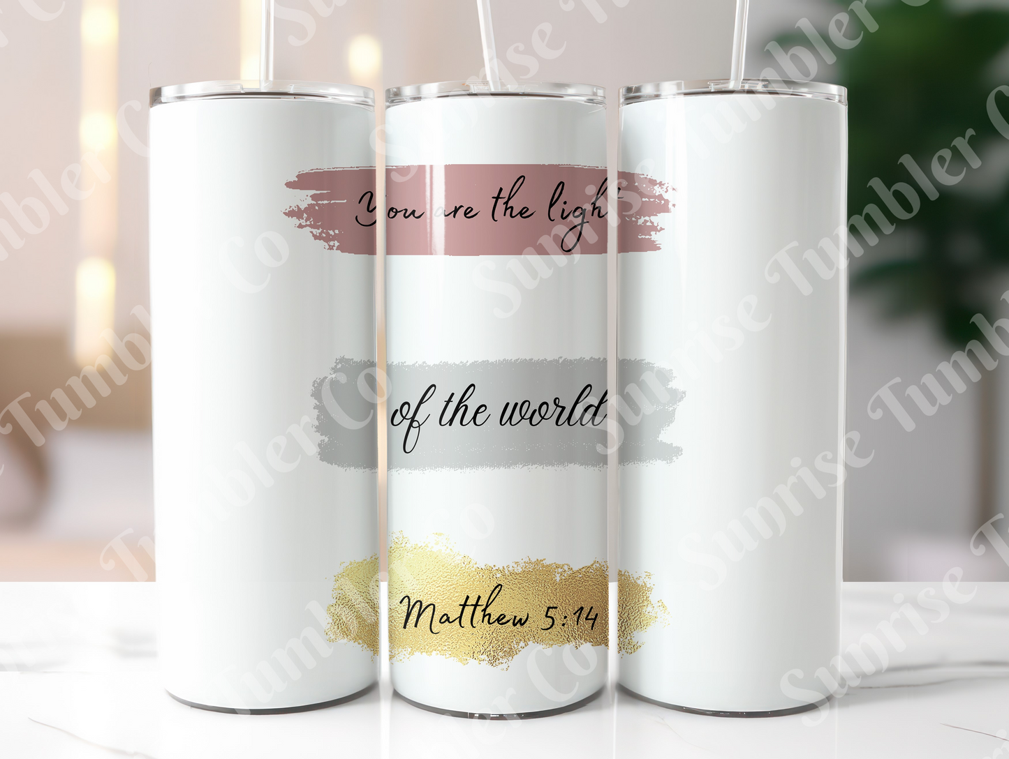 Bible Verses Variety Part 1 - 20 oz or 30 oz Tumbler (Glow In The Dark Option Available)