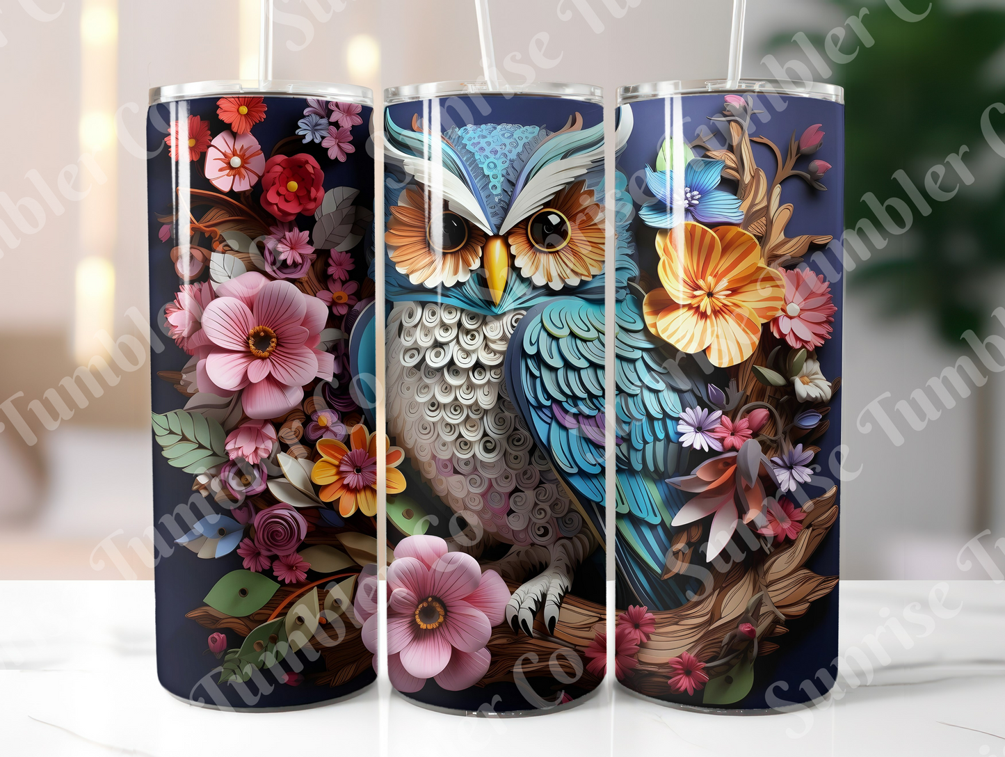 Owl Variety Part 2 - 20oz and 30oz Tumblers (Glow In The Dark Green And Blue Available)