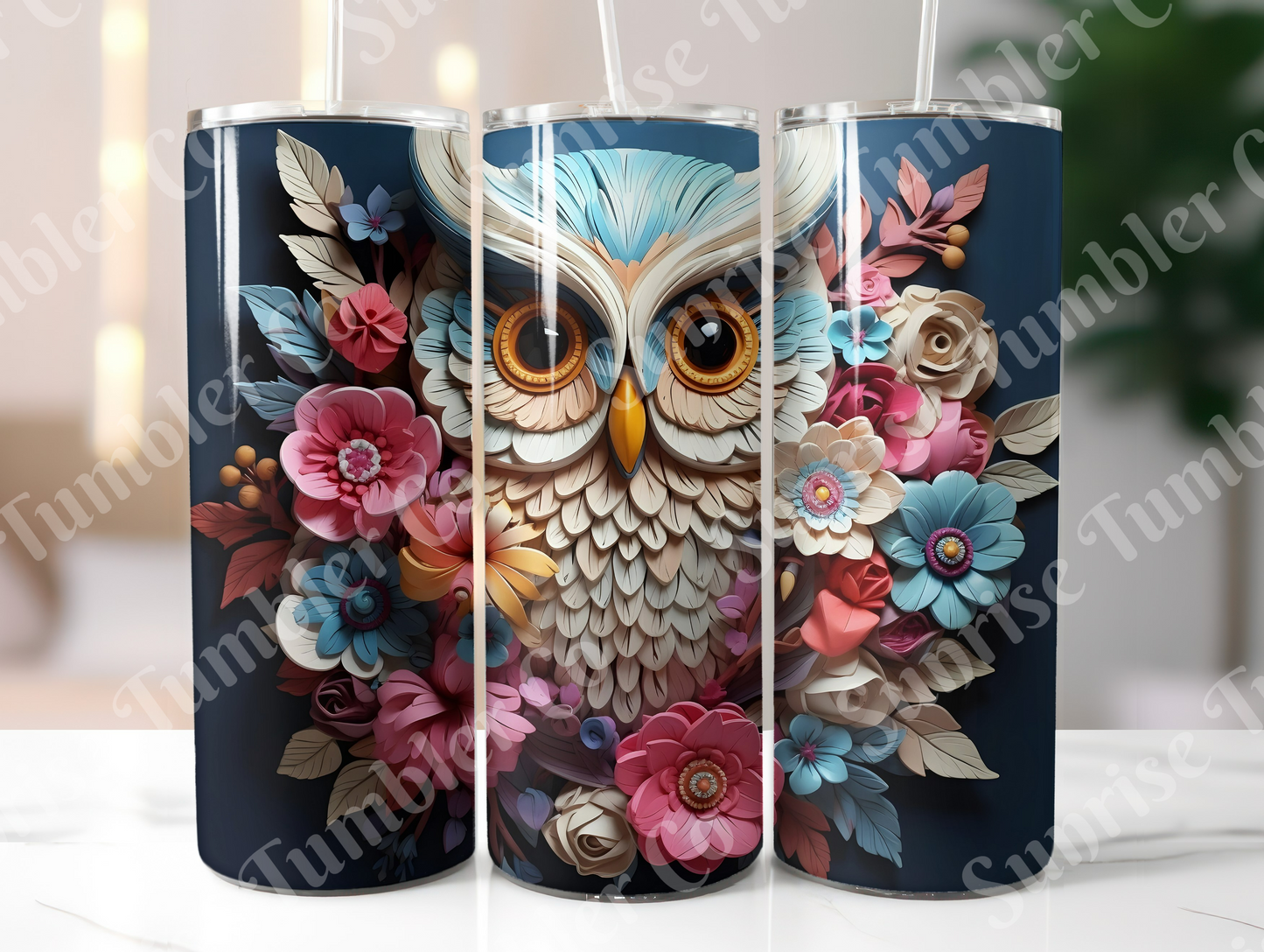 Owl Variety Part 2 - 20oz and 30oz Tumblers (Glow In The Dark Green And Blue Available)