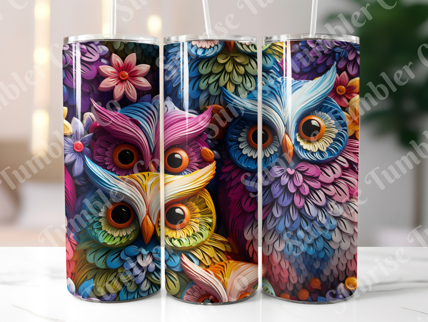 Owl Variety Part 1 - 20oz and 30oz Tumblers (Glow In The Dark Green And Blue Available)