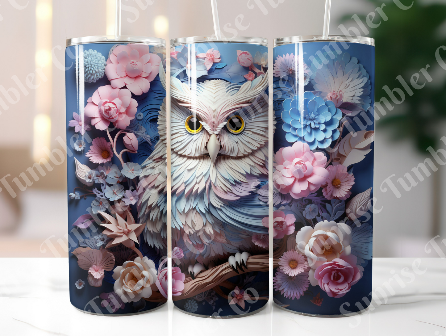 Owl Variety Part 1 - 20oz and 30oz Tumblers (Glow In The Dark Green And Blue Available)