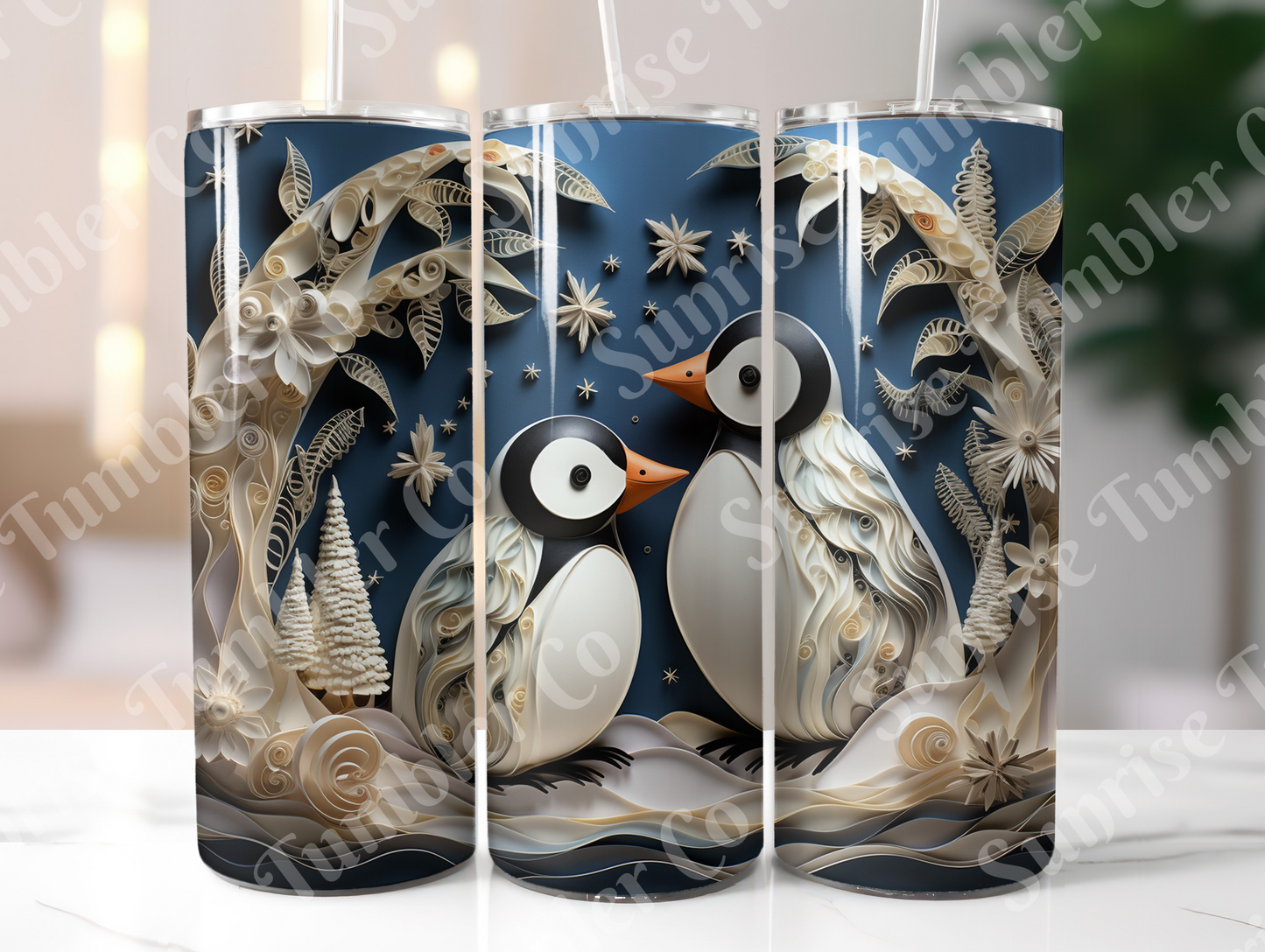 Penguin Variety Part 1 - 20oz and 30oz Tumblers (Glow In The Dark Green And Blue Available)