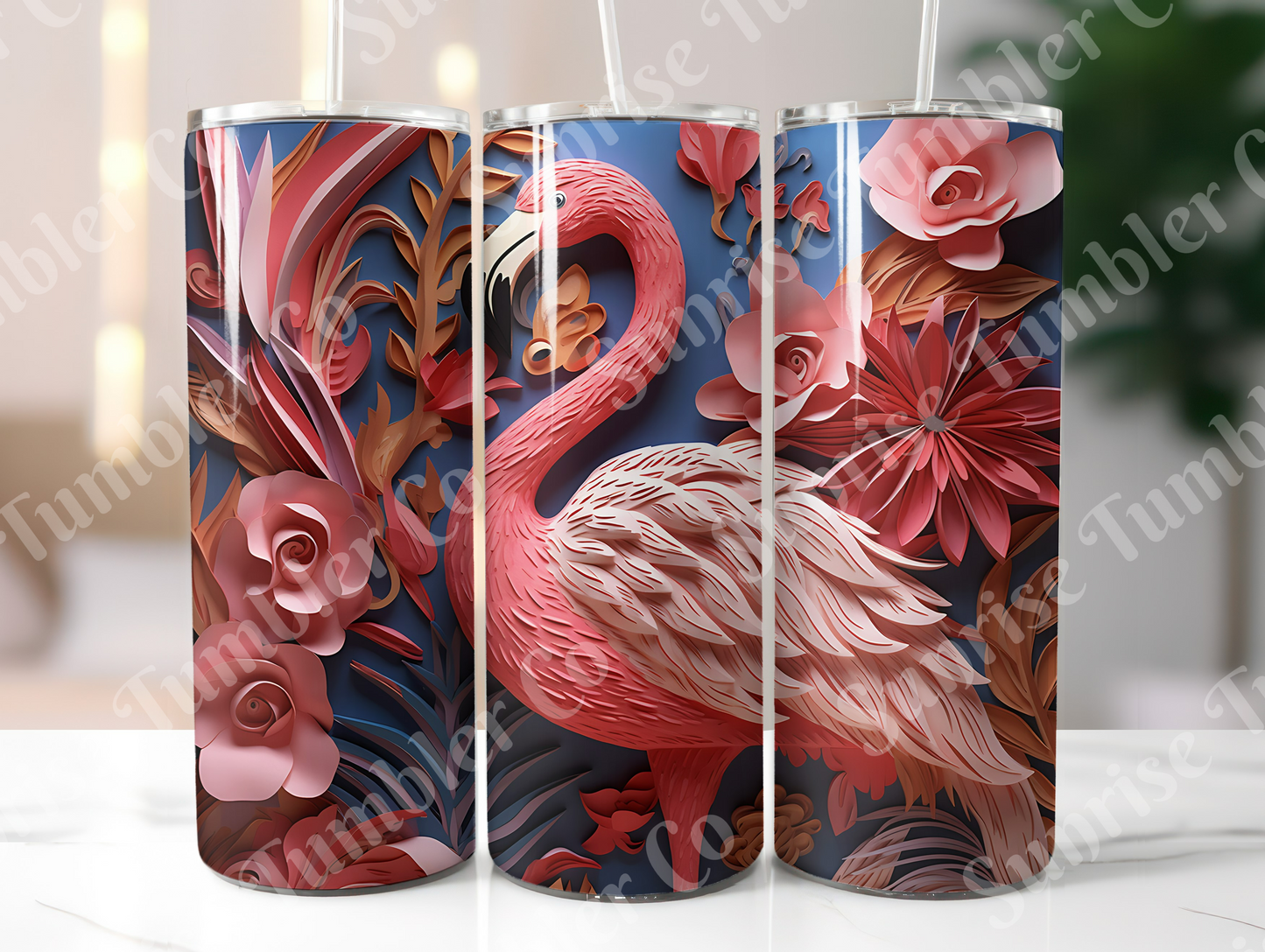 Flamingo Variety Part 1 - 20oz and 30oz Tumblers (Glow In The Dark Green And Blue Available)