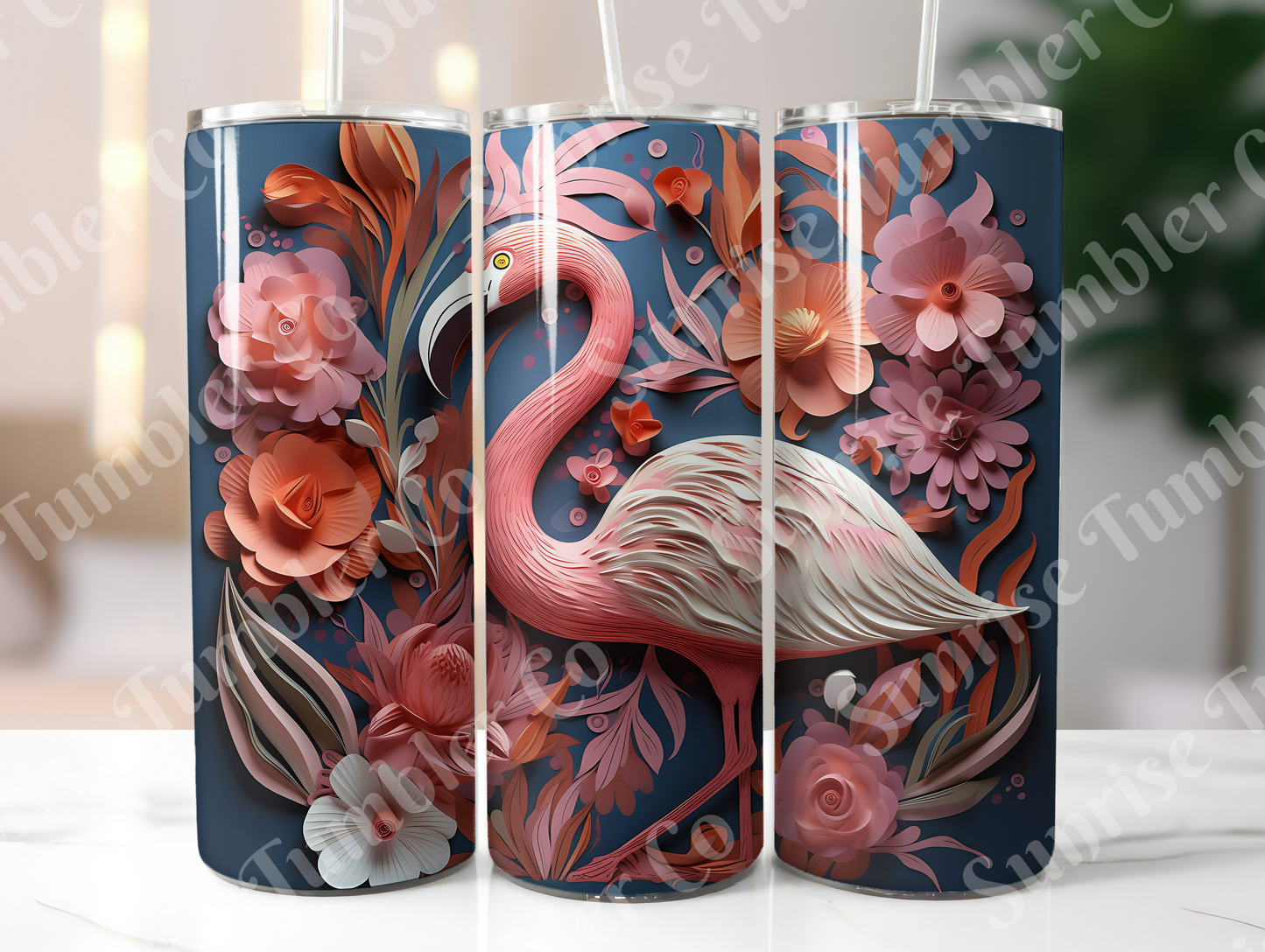 Flamingo Variety Part 1 - 20oz and 30oz Tumblers (Glow In The Dark Green And Blue Available)